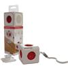 Allocacoc PowerCube 1307/DEEXPC (Extended 3 m), Bianco/Rosso Tm0x