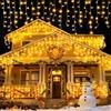 Luci Natale Esterno, 10M 400 LED Luci Di Natale Da Esterno Cascata Con Timer & 8