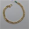 BRACCIALE DA DONNA A MAGLIA GRUMETTA CON ZIRCONI ORO GIALLO 18KT 6,75 GR. (8339)