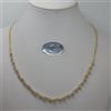 COLLANA COLIER DOPPIO FILO IN ORO GIALLO E BIANCO 18KT CON SFERE 7,55 GR. (8320)
