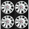 Autokit COPRICERCHI FIAT DOBLO' DAL 2014 CON 5 FORI 16" R16 COPPE RUOTA LOGO ROSSO 4PZ.