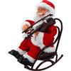 Statuina Babbo Natale Musicale Elettrica - Pupazzo Natalizio con Sedia a