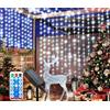 Aglow.it Tenda Luminosa Solare 3M 200Led, 3Mx2M Impermeabile Tenda di Luci, 10 Pcs Tenda