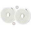 HIMRY 10M Protezione Bordi L-Forma Protezioni Antispigolo in Schiuma Sicurezza dei Vostri Bambini, Striscia Paraspigolo Spigolo, Extra Spesso Bordi Protezione, 2x5m, Off-Bianco KXD7000 Off-White