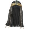 Parrucca nera Cleopatra da indossare all'istante con fascia per