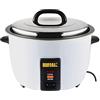 Buffalo Cuociriso commerciale da 1055 kW, 4 litri, bianco, capacità riso: 10 litri cotto/4,2 litri asciutto, pentola antiaderente, passaggio automatico da cottura a caldo, misura riso e spatola