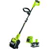 Ryobi RY18PCB-140 Pulisci Pavimenti a Batteria 18V ONE+, Impugnatura Ergonomica e Asta Telescopica, per Pulizia di Superfici Esterne, Include una Batteria da 4.0Ah e una Spazzola in Nylon da 16,2 cm
