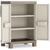 keter Armadio mobile in resina interno esterno excellence basso 2 ripiani 65x45x97 cm