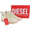 Diesel S-Athos Mid Uomo Sneakers EU44 Bianco Rivestito RRP175 Mandorla Punta I