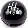 AUTOKIT Pomello Leva del Cambio NERO COMPATIBILE con FIAT 500 dal 2007 a 6 Marce