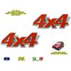 Autokit Scritta Panda 4x4 Fiat Trekking Fregi Modanature Laterali Logo stemma rosso per