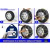 Cora Catene da neve 205/65-16 R16 per ruote auto grip mm 12 kit ruota set catena con