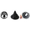 AUTOKIT Pomello Cromato Leva Cambio + Cuffia con Ghiera COMPATIBILE con FIAT 500 6 marce