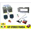AUTOKIT Kit audio per panda young casse con altoparlanti antenna mascherina autoradio