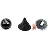 AUTOKIT Pomello nero Leva Cambio + Cuffia con Ghiera COMPATIBILE con FIAT 500 6 marce