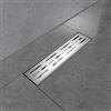 EMKE Canalina per doccia in acciaio inox, 30 cm, sifone con filtro antiodore/filtro per capelli, design a fila laterale, scarico doccia, scarico doccia per bagno
