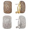 SODINI orecchini archetto zirconi pavé JUDITH 842376 2cm clip e perno