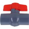 Valvola a sfera rossa 20 25 32 40 50 mm tra tubi valvola a sfera in PVC di alta
