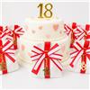 Vetrineinrete Set 12 sacchetti con portachiavi bomboniera 18 anni porta confetti segnaposto