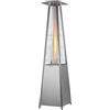 Avilia - Stufa Piramidale a Gas da Esterno Aura 12kW con Accensione Piezoelettrica e Termostato Regolabile per Terrazze e Giardini, Funzionamento con Bombola GPL o Butano, Design Moderno - Grigia
