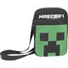 Franco Cosimo Panini MINECRAFT - Tracolla Regolabile Con Chiusura A Zip, Ideale Per Il Tempo Libero, Tasca Frontale Con Zip, Cm 22x5x13H - Verde