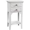 G COMODINO LEGNO BIANCO 2 CASSETTI SHABBY CHIC SALOTTO CAMERETTA 69*37*26,5