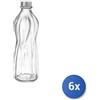 Bormioli rocco 6x Bottiglie in vetro per acqua della marca Bormioli Rocco con tappo a vite con