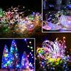 Striscia LED per Esterni MULTICOLOR con Pannello Solare Luminoso Luci Natalizie