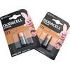 Duracell CR123A Batterie Litio 3V Set 2 Pile Ricambio Scadenza 2034 Fotocamere