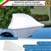 ESL ANTENNA PINNA SQUALO BIANCO LUCIDO PER ALFA ROMEO GIULIETTA VERA RICEZIONE RADIO