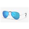Ray-Ban Ray Ban 3025 58 Aviator - Remix Personalizzato Argento/Blu Specchio Polarizzato