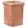 FratelliVagnoni Vaso in terracotta quadrato alto pilone liscio o lavorato cotto toscano italia