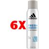 ADIDAS 6 X Adidas Deodorante Spray 150 Ml. Fresh Endurance Man 72H ANTI-PERSPIRANT