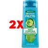 Garnier 2 X Garnier Fructis Shampoo Antiforfora Citrus Detox 250ml Capelli Grassi