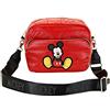 Disney Topolino Shoes-Borsa a Tracolla IBiscuit Padding, Rosso, 23 x 16 cm