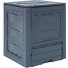 vidaXL Compostiera da Giardino 60x60x73 cm 260 L Grigia