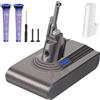 Batteria 6000mAh 2Filtri per Dyson V8 SV10 Animal Fluffy Absolute Total Clean...