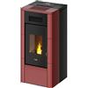CADEL Stufa pellet River Idrotech 24 H2O 24,4kw Idro Cadel Rossa A++ per 251mq 7022118