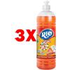 Rio 3 X Rio Detersivo Detergente Piatti 800 Ml. Pompelmo Rosa Melaceto
