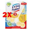 Lysoform 2 X Tavoletta WC Con Profumazione Limone 5 in 1 Lysoform 300 Risciacqui
