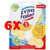 Lysoform 6 X Tavoletta WC Con Profumazione Limone 5 in 1 Lysoform 300 Risciacqui