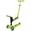 Globber Monopattino per Bambini 3 in 1 Verde Lime Regolabile 50 kg Ruote LED