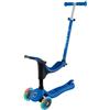 Globber Monopattino per Bambini 3 in 1 Blu Navy Regolabile 50 kg Ruote LED