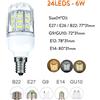 LED Corn Light Lampadine E27 E14 B22 G9 GU10 220V 12V 24V Casa Bianco Lampade