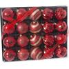 BigBuy Christmas Palline di Natale Rosso plastica 6 x 6 x 6 cm (20 Pezzi)