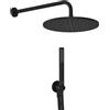 Ideal Standard - Idealrain, Minikit accessori doccia, Set tondo per doccia, Nero seta
