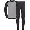 Odlo ACTIVE WARM Special Set_196702, Set di biancheria termica Uomo, Grigio (Dark Grey Melange - Grey Melange), M