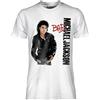 BLT DISTRIBUTION MICHAEL JACKSON T-Shirt Maglietta Bianca Adulto BAD Cotone Stampa Qualita