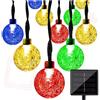 aglow.it Luce Solare Sfera multicolor di Cristallo 7m 50 Led tubo natalizio impermeabile