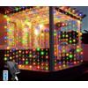 aglow.it Luci di natale Tenda multicolor Luminosa Solare 3M 200Led tubo natalizio catena